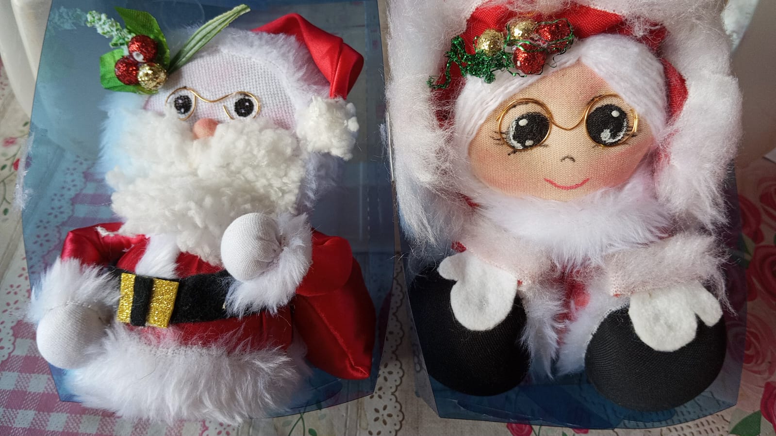 Senhor e Senhora Noel de Pano: Artesanato Natalino Feito à Mão